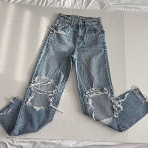 American Eagle Outfitters Ripped Blue Jeans